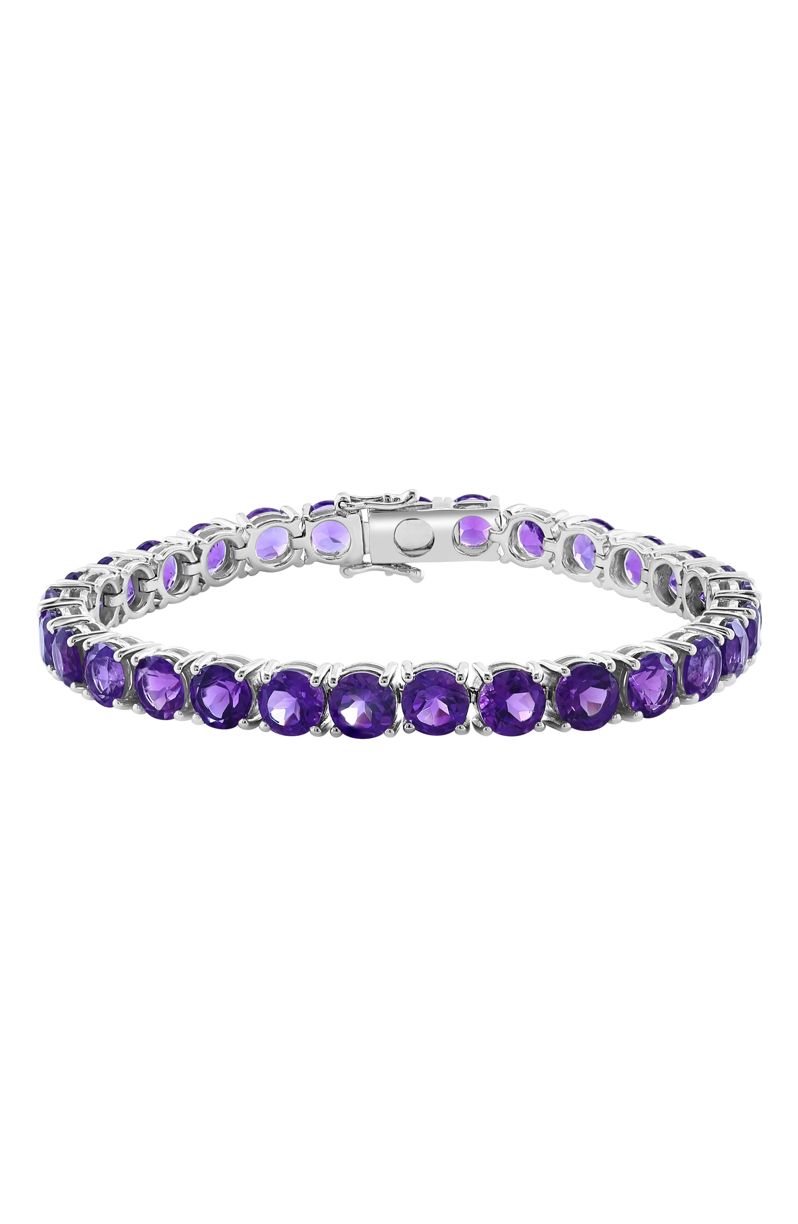 EFFY Sterling Silver Amethyst Tennis Bracelet