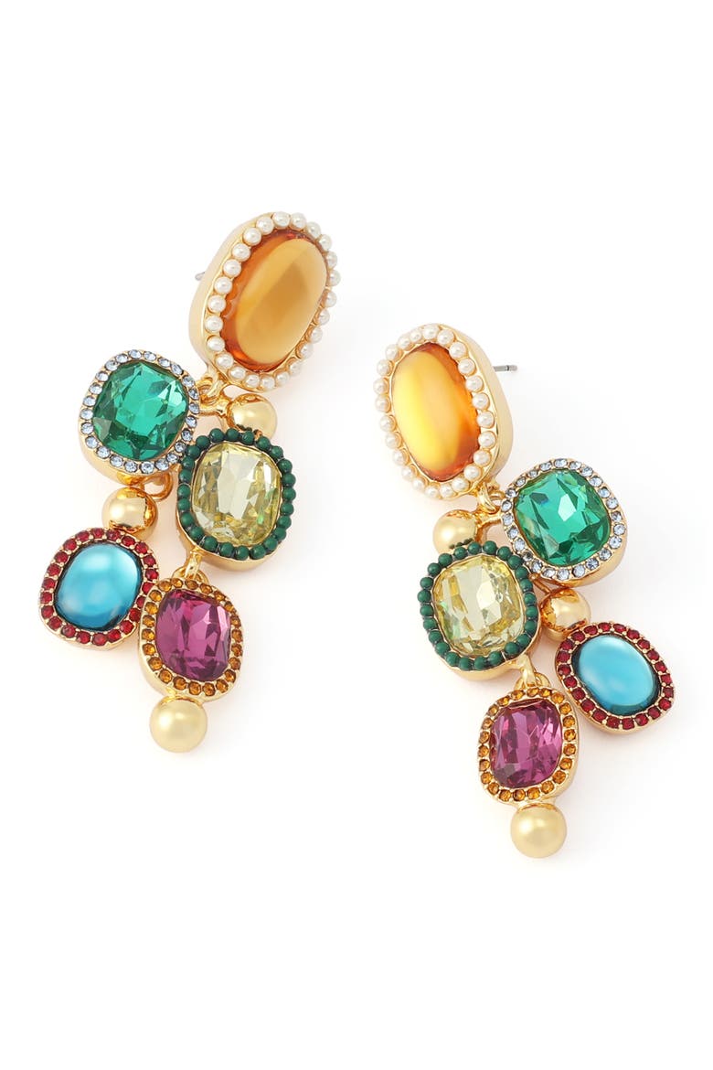 Stone Chandelier Earrings, Alternate, color, MULTI