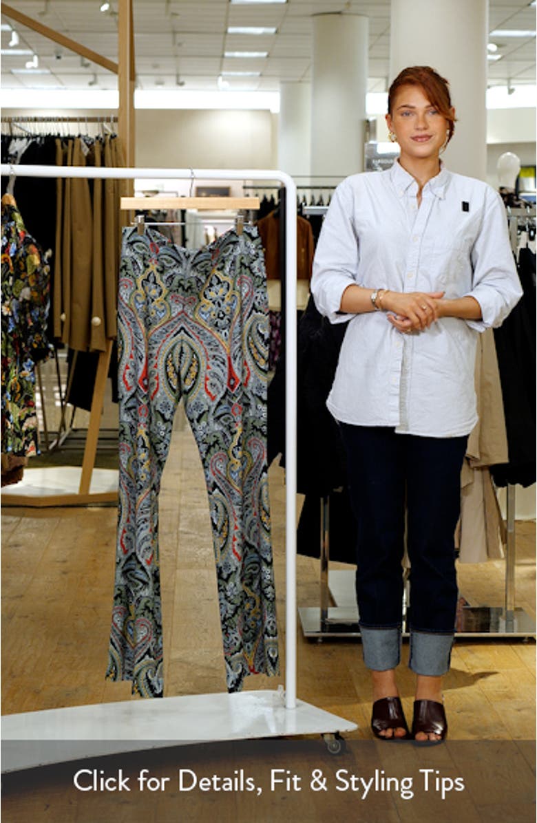 Teeny Paisley Print Flare Bootcut Pants, sales video thumbnail