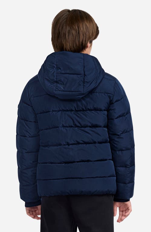 Abercrombie Kids Kids' Midweight Hooded Puffer Jacket In Blue