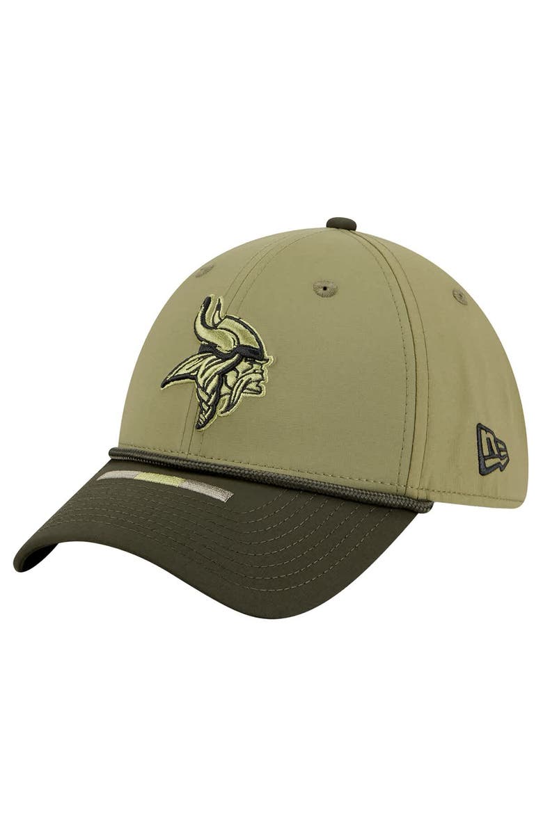 New Era Men's New Era  Green Minnesota Vikings 2025 Salute to Service 39THIRTY Flex Hat, Alternate, color, 