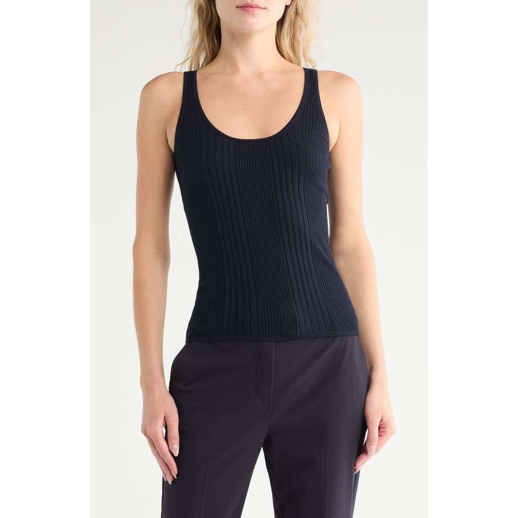 Twp Second Base Silk Blend Tank Top In Black