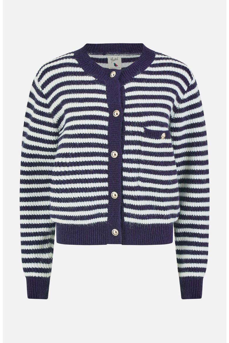 Long Sleeve Knit Relaxed Fit Cardigan, Alternate, color, Navy