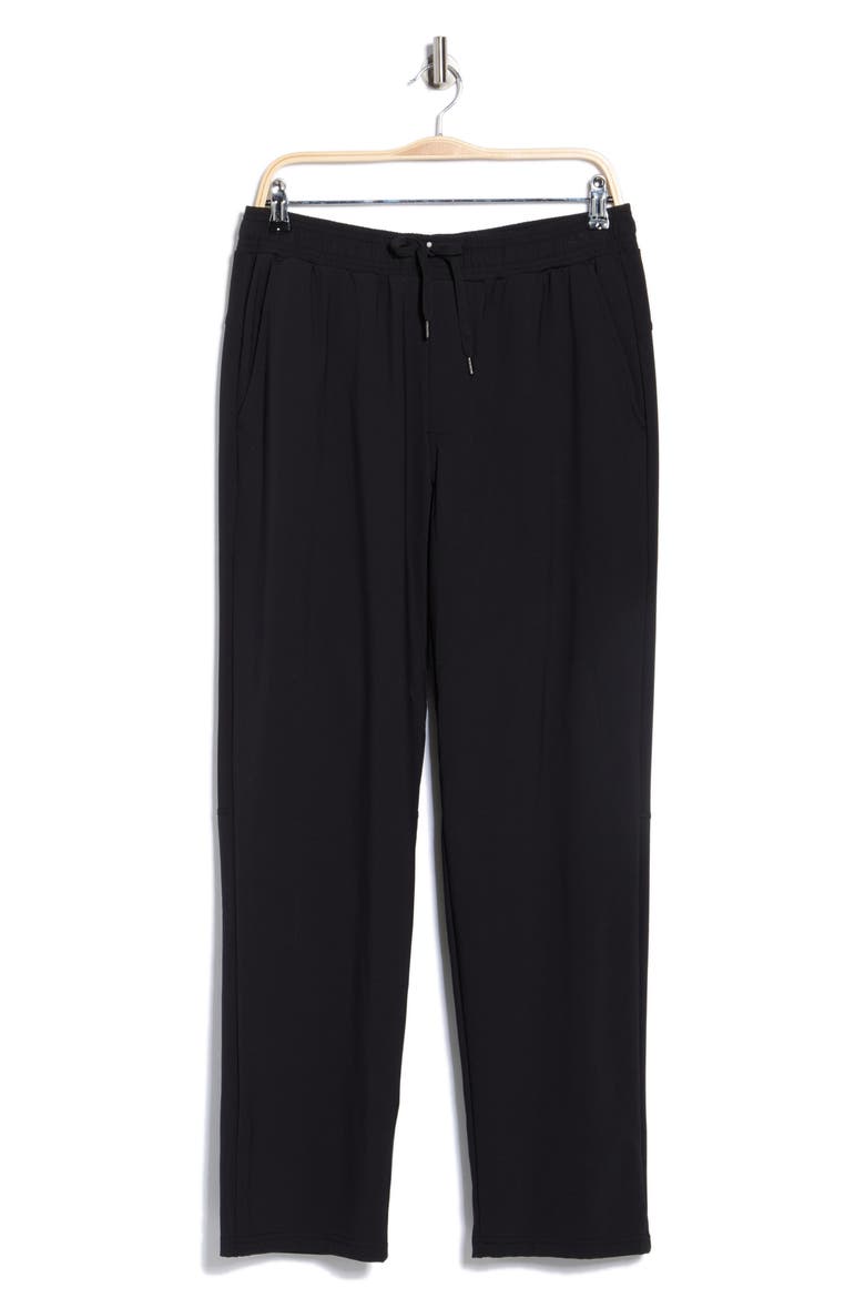 Warp Fleece Straight Leg Pants, Alternate, color, BLACK