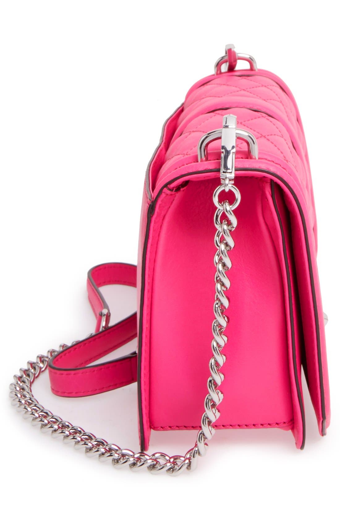 Love Leather Crossbody Bag, Alternate, color, FLAMINGO/ SILVER HRDWR