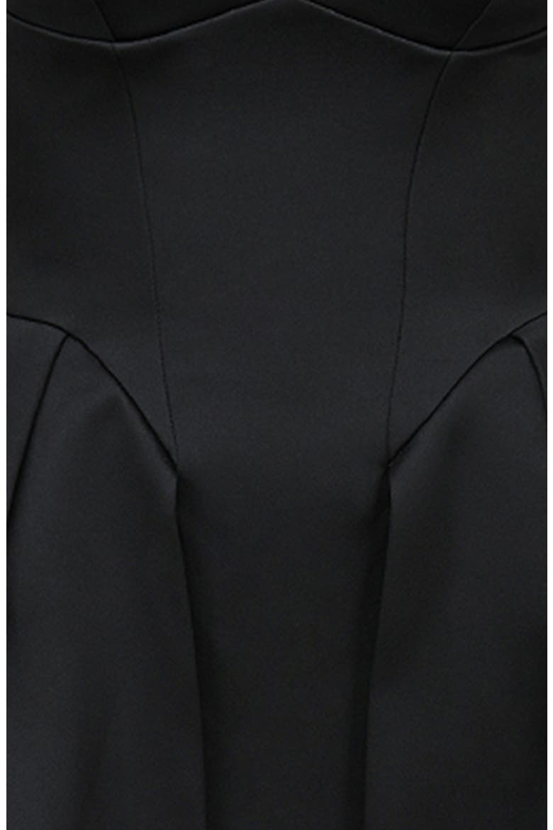 Paloma Satin Midi Dress, Alternate, color, BLACK