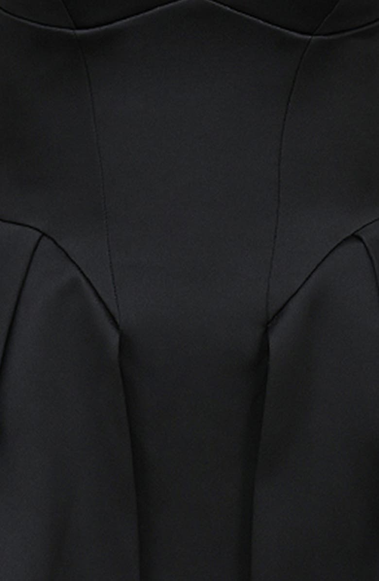 HOUSE OF CB Paloma Satin Midi Dress, Alternate, color, Black