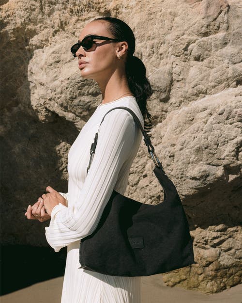 Graf & Lantz Graf Lantz Hana Canvas Hobo Bag In Black