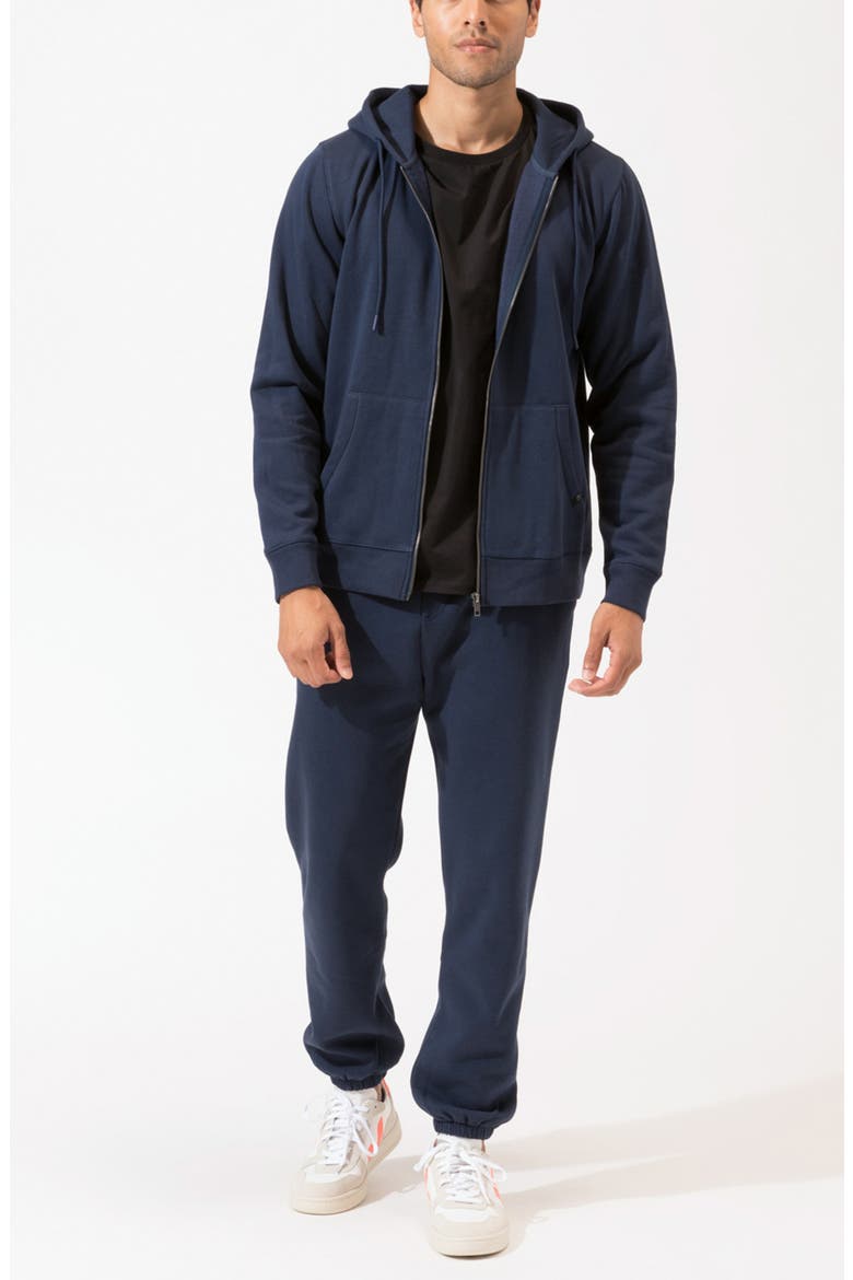 Organic Cotton Blend Zip Hoodie, Alternate, color, RAW DENIM
