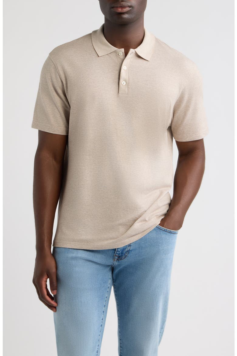 Barnes Crown Crafted Knit Polo, Main, color, TRUFFLE