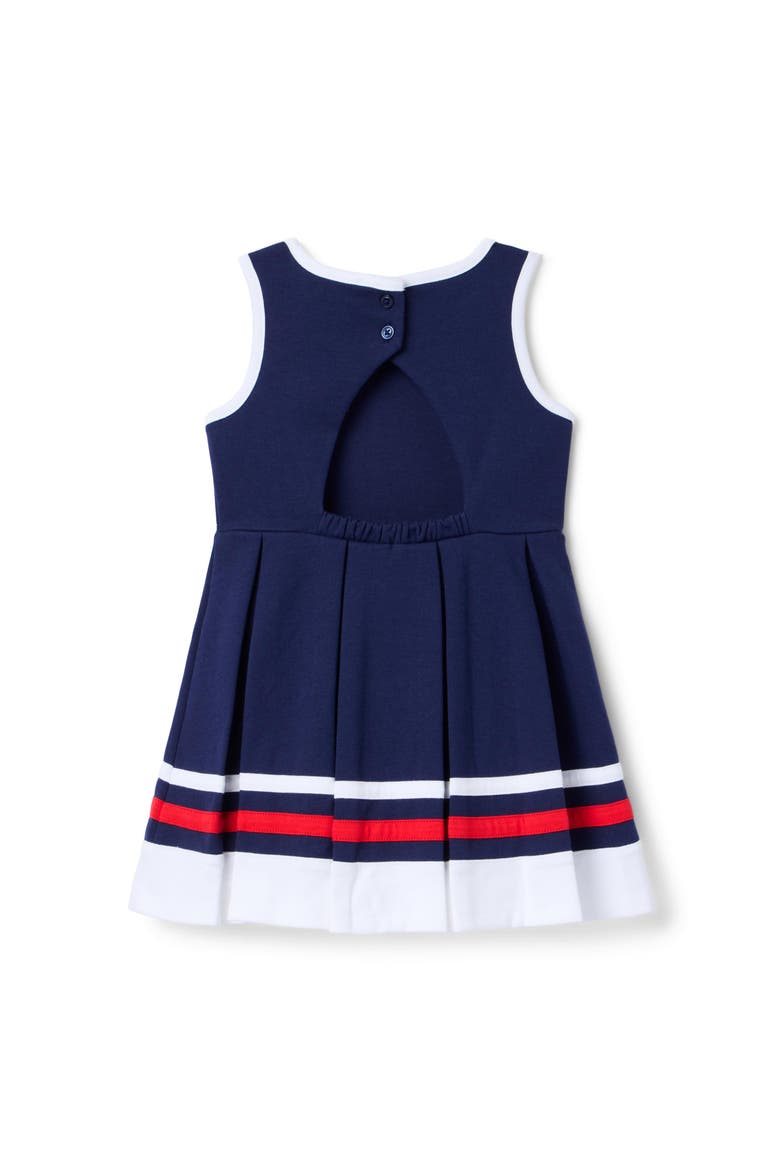 Trimmed Ponte Dress, Alternate, color, Blue