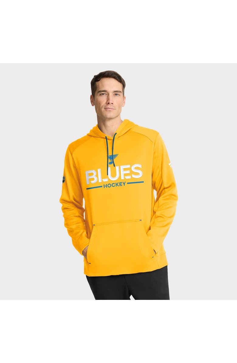 FANATICS Men's Fanatics Gold St. Louis Blues Authentic Pro Rink Hoodie, Main, color, Gold