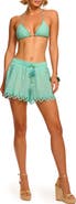 Ramy Brook Diane Eyelet Embroidered Cotton Drawstring Shorts
