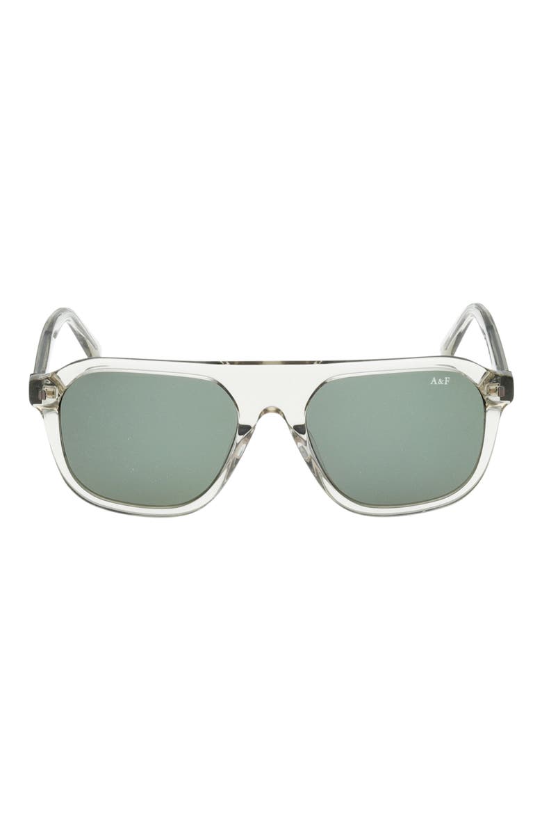 53mm Navigator Sunglasses, Main, color, SHINY LIGHT GREEN / GREEN