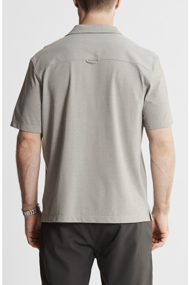 Short Sleeve Knit Oxford Button-Up Shirt, Alternate, color, LIGHT OLIVE