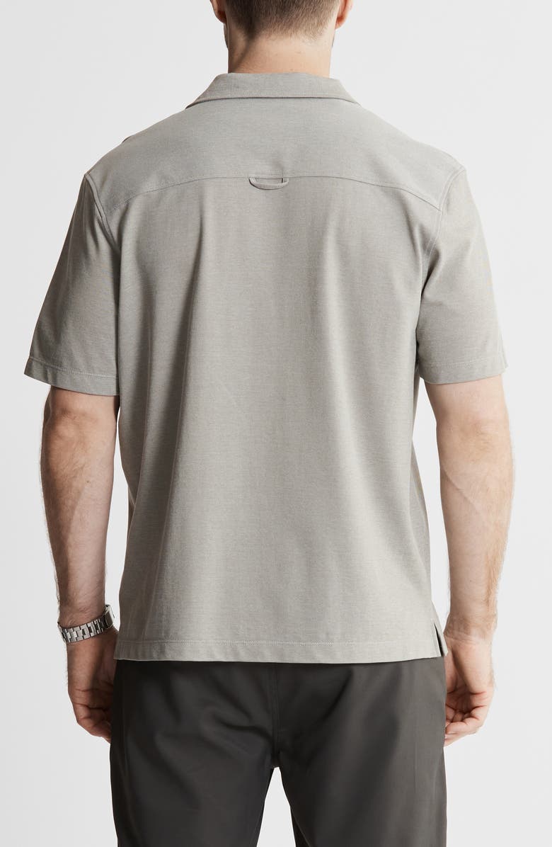 JACHS Short Sleeve Knit Oxford Button-Up Shirt, Alternate, color, Light Olive