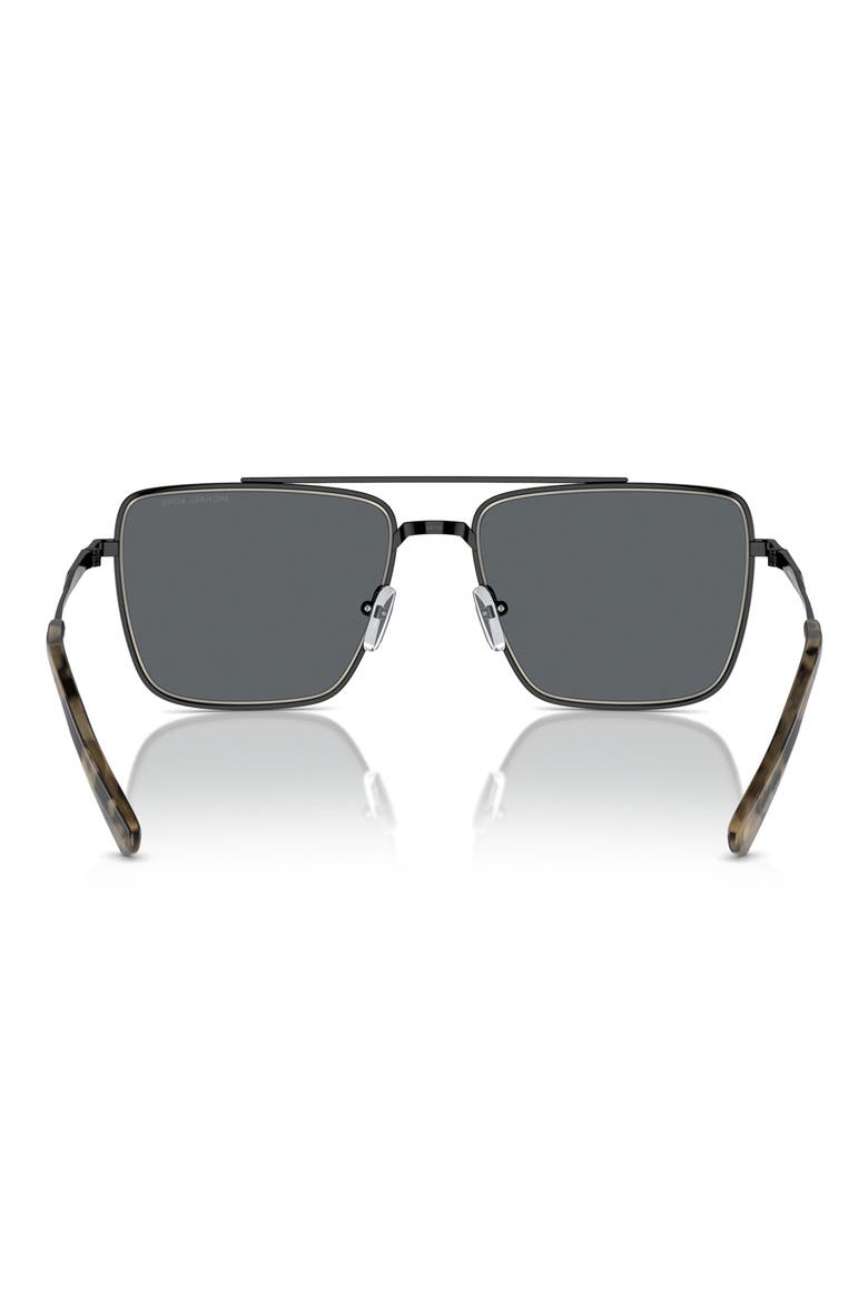 Blue Ridge 58mm Square Sunglasses, Alternate, color, SHINY BLACK / DARK GREY SOLID