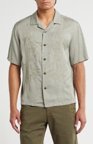 rag & bone Avery Floral Embroidered Camp Shirt