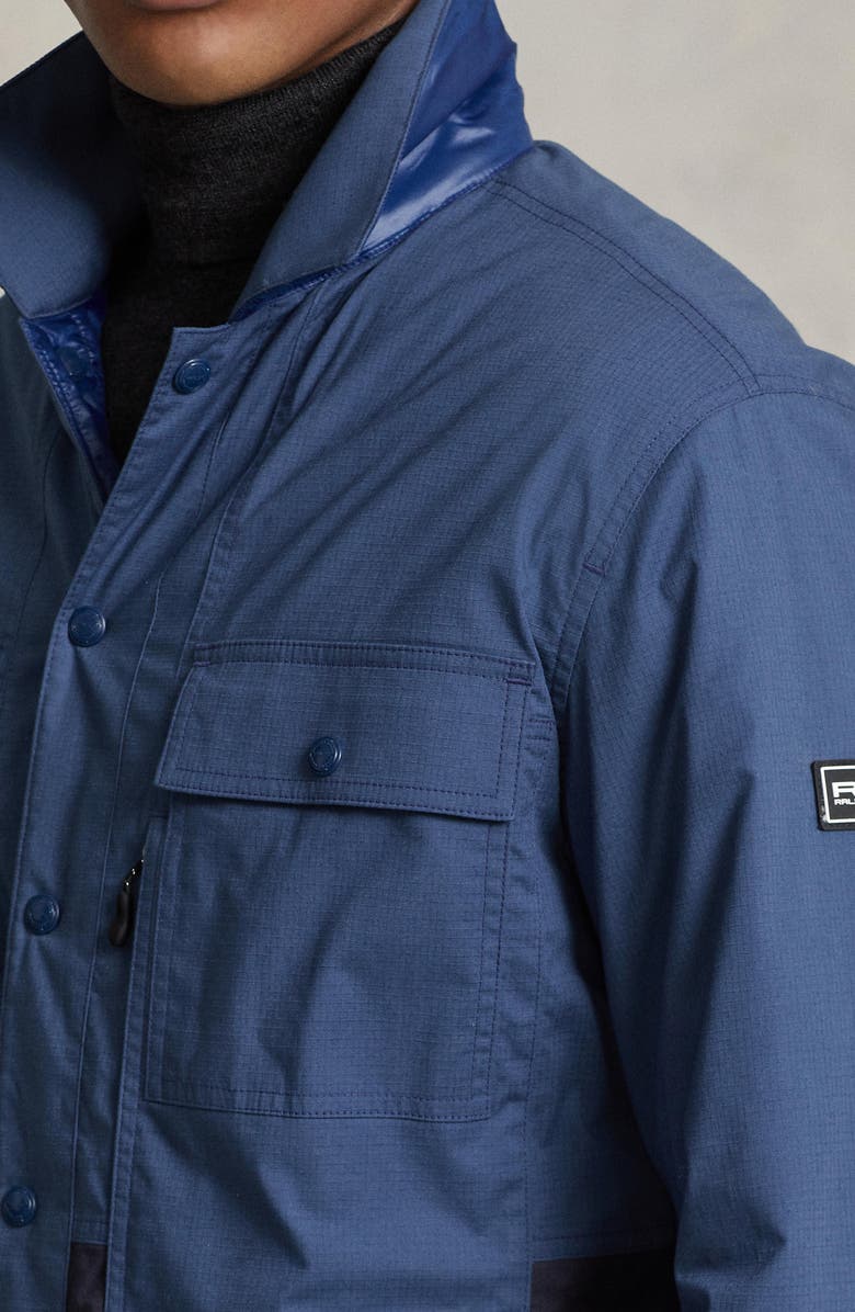 Polo Ralph Lauren James Reversible Ripstop Quilted Shirt Jacket, Alternate, color, Raleigh Blue