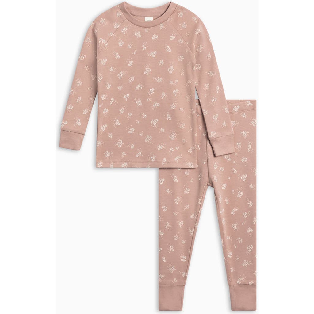 Colored Organics Kids' Organic 2-piece Long Sleeve Jammie Set In Pink
