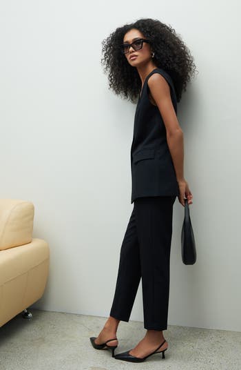 Open Edit The Icon Collarless Vest | Nordstrom