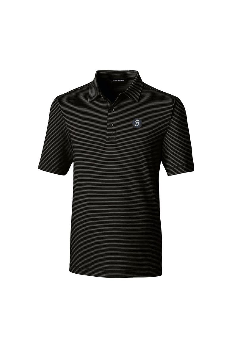 Men's Cutter & Buck Black Baltimore Orioles City Connect Big & Tall Forge Pencil Stripe Stretch Polo, Alternate, color, Black