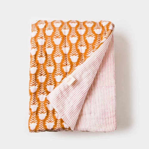 Mela Artisans Tulip Cotton Handcrafted Throw