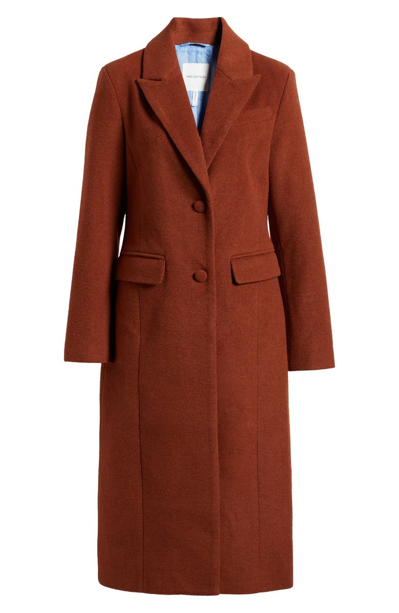 Avec Les Filles Longline Coat, Alternate, color, 