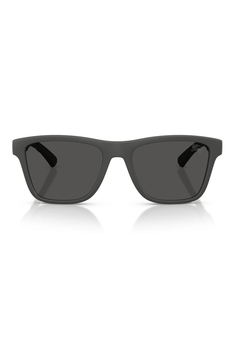 55mm Square Sunglasses, Main, color, MATTE GREY / DARK GREY