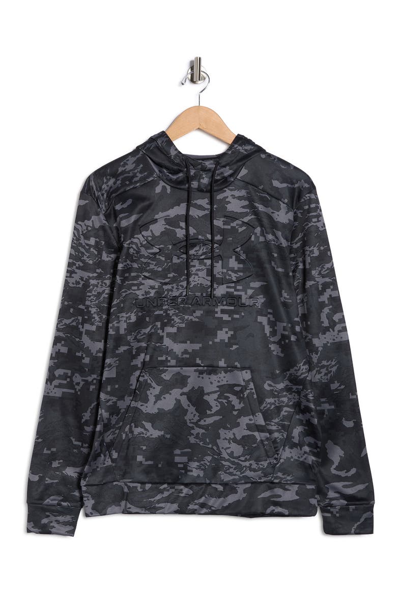 Camo Fleece Graphic Hoodie, Alternate, color, BLACK
