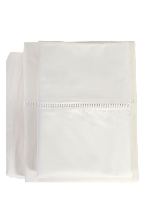 Pom Pom At Home Como Ladder Stitch Cotton Sateen Sheet Set In Ivory