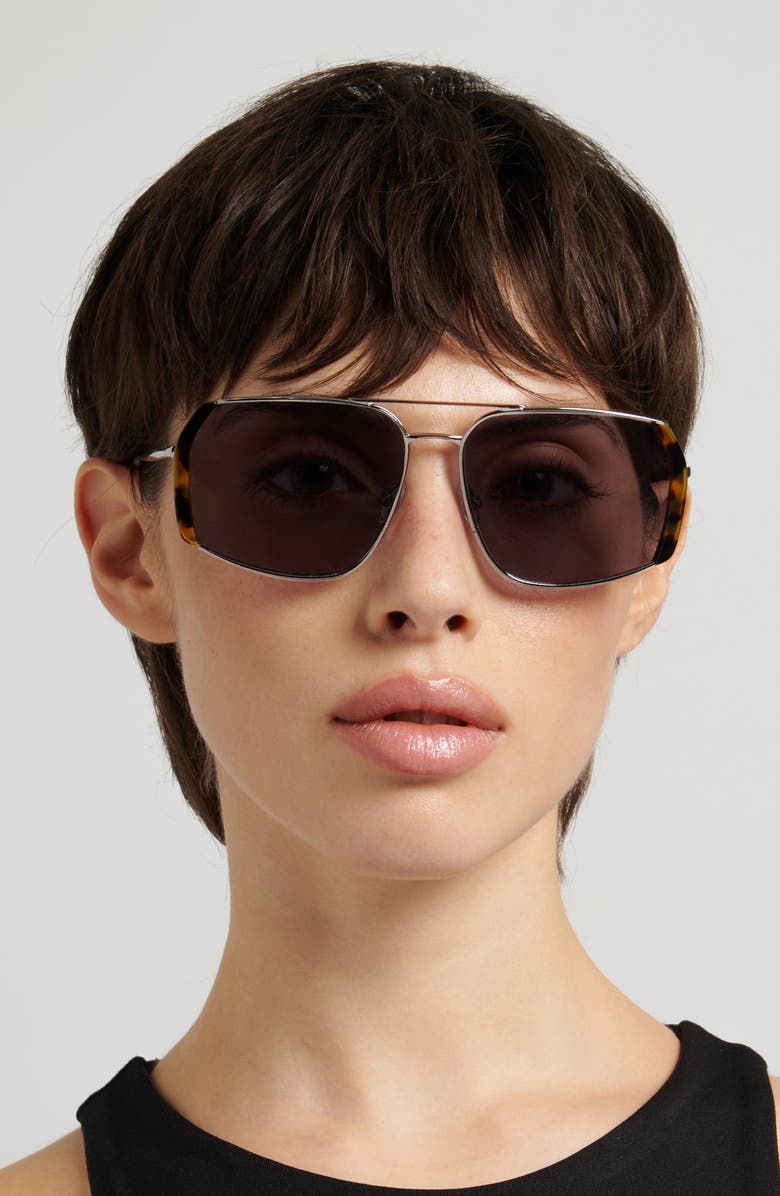 Isabel Marant 60mm Pilot Sunglasses, Alternate, color, Havana Ruthenium/ Violet