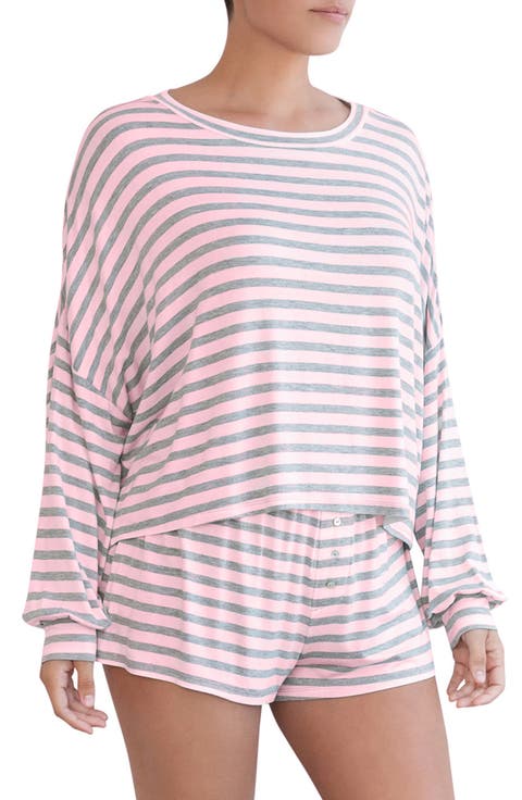 Intimates All American Long Sleeve Shortie Pajamas