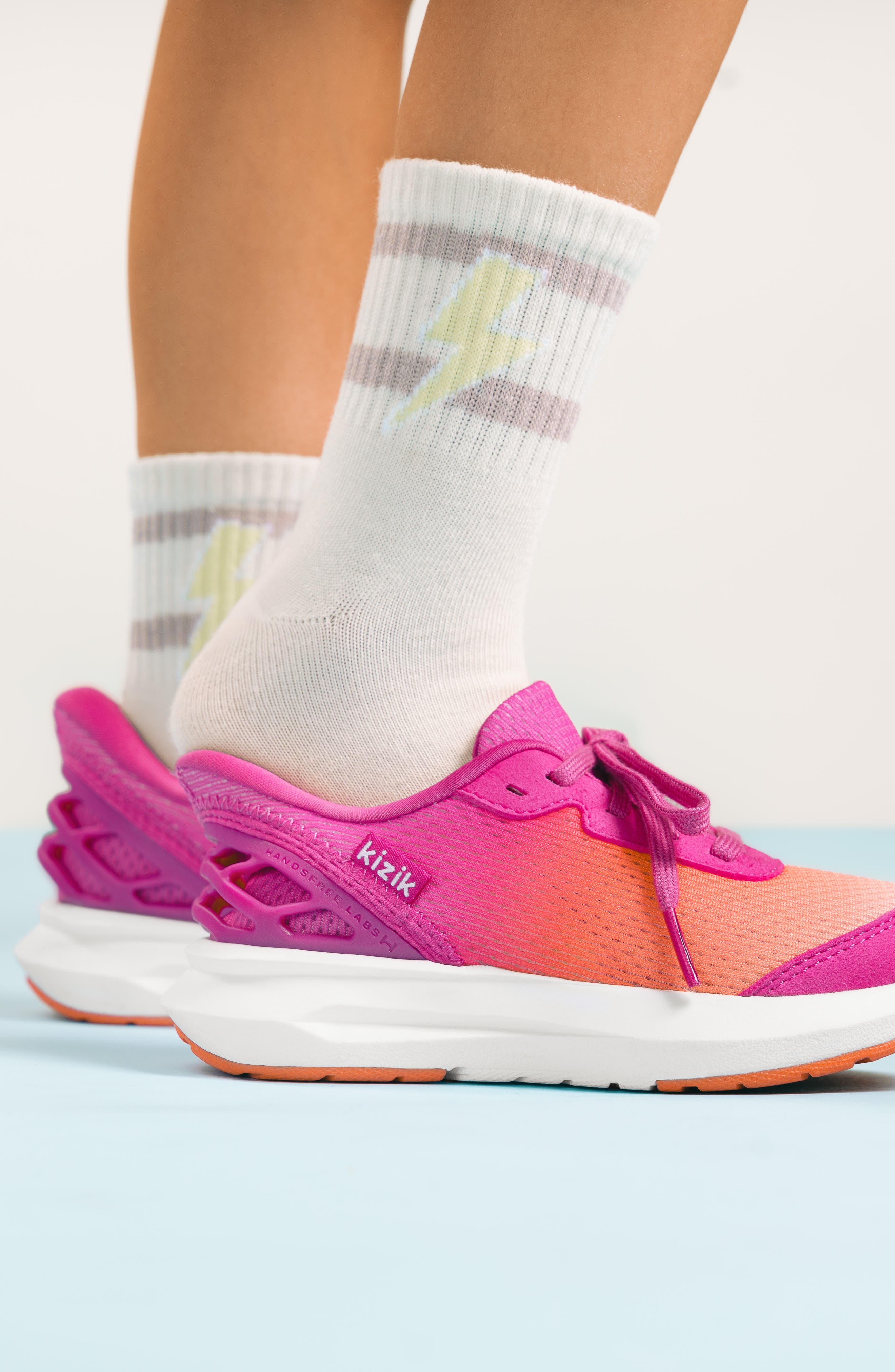 Kids' Athens 2 Hands-Free Sneaker, Alternate, color, FIERY CORAL/ ROSE VIOLET