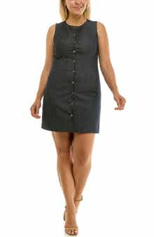 Nicole Miller Pinstripe Sleeveless Shift Dress