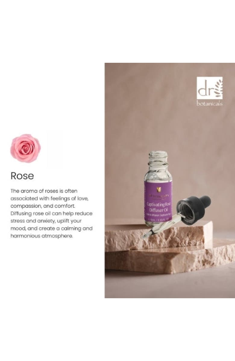 DR BOTANICALS Captivating Rose Diffuser Oil 10ml, Alternate, color, White