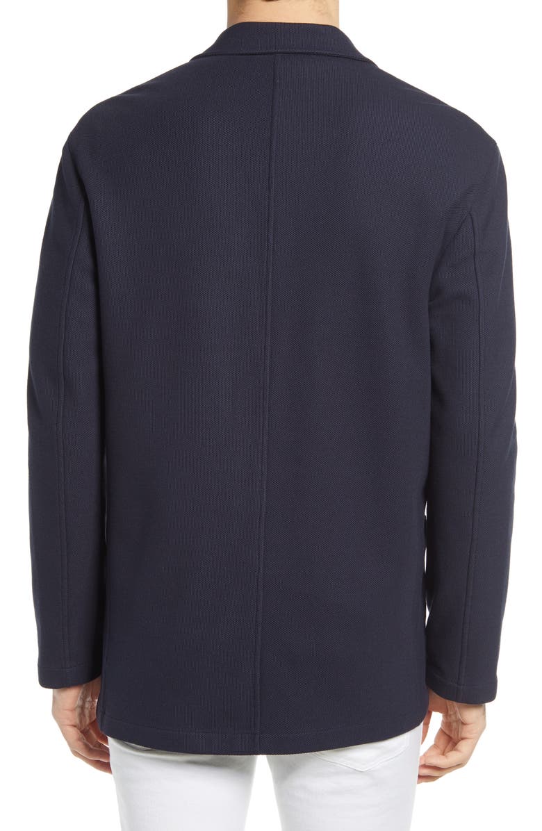 Club Monaco Textural Piqué Blazer, Alternate, color, Navy