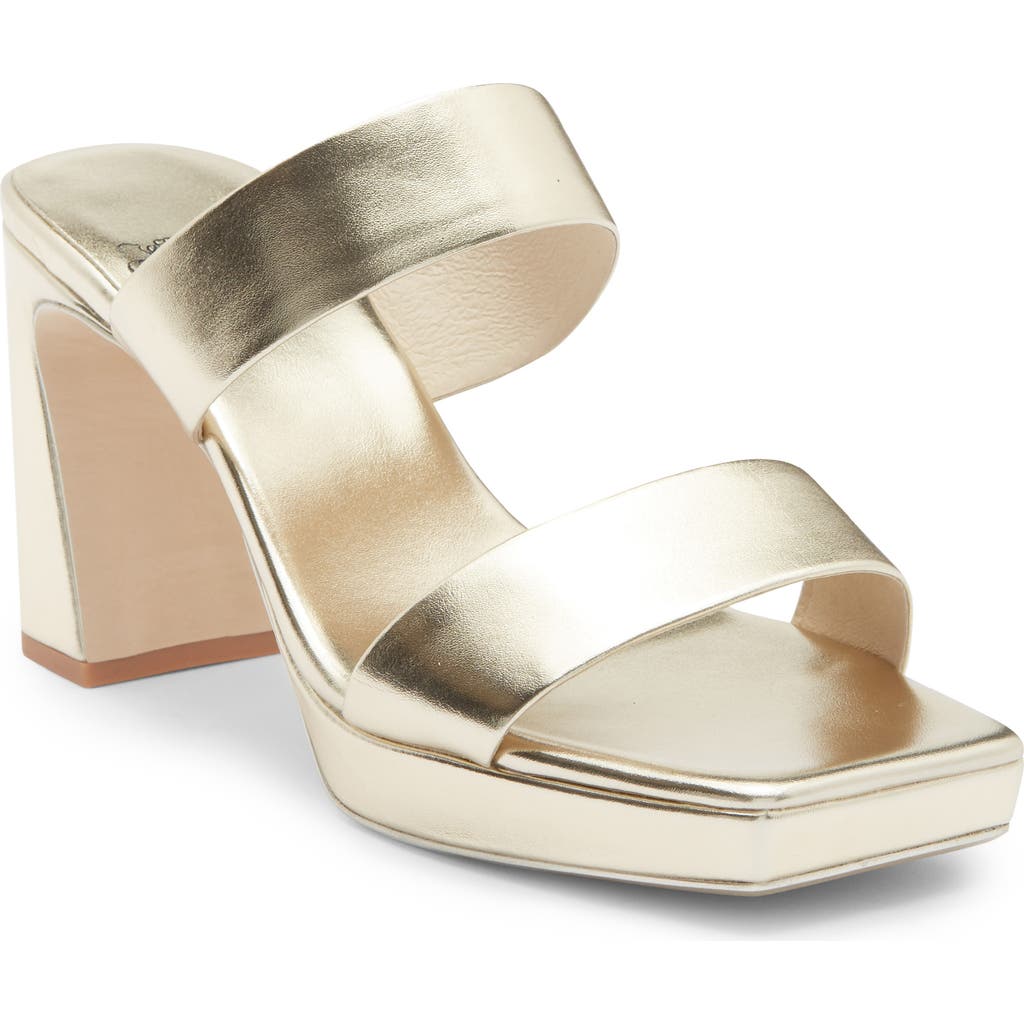 Jeffrey Campbell Danity Platform Slide Sandal In Gold