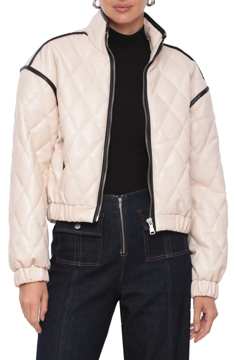 Avec Les Filles Diamond Quilted Bomber Jacket, Main, color, 
