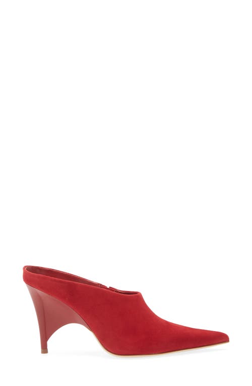 Jeffrey Campbell Vader Pointed Toe Mule In Red Suede