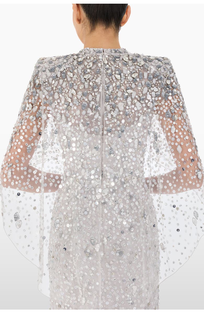 Jenny Packham Gracie Embellished Dress, Alternate, color, Ammonite