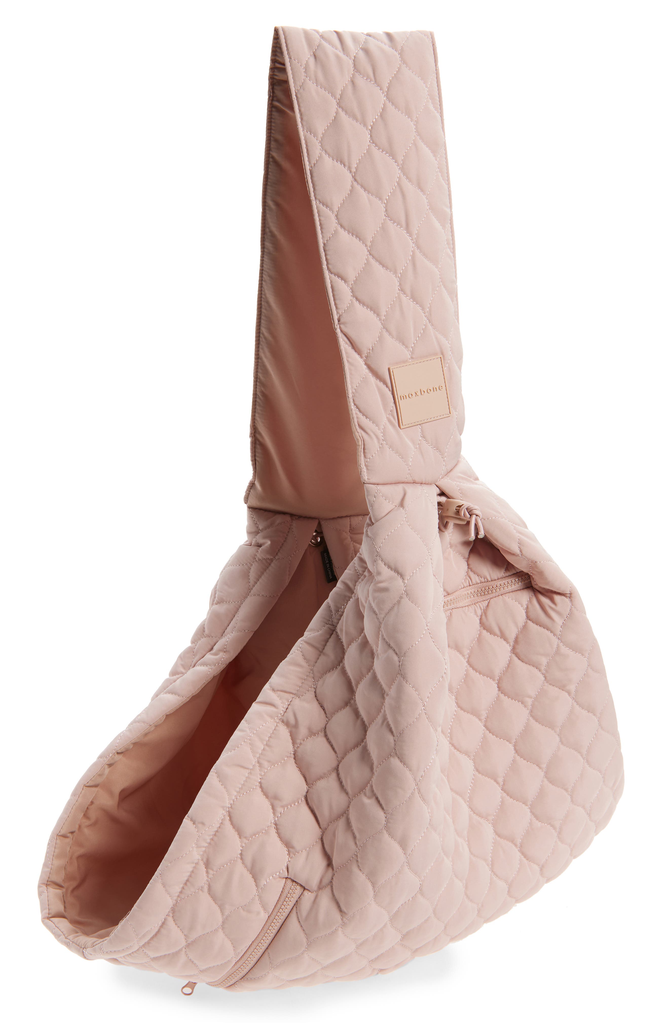maxbone Quilted Nylon Sling Pet Carrier in Beige Blush at Nordstrom