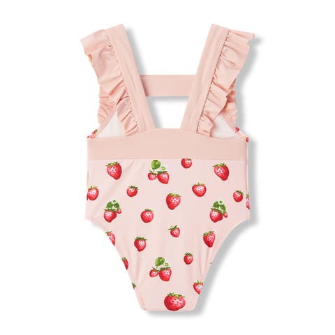 Ruffle Square Neck Swimsuit (Toddler)