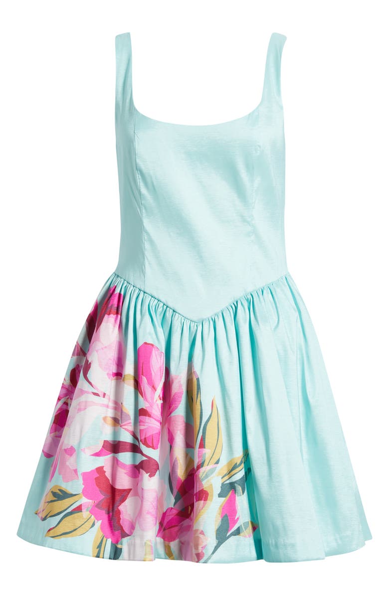 Hutch Soleil Polka Dot Cocktail Minidress, Alternate, color, Mint/ Multi Placement