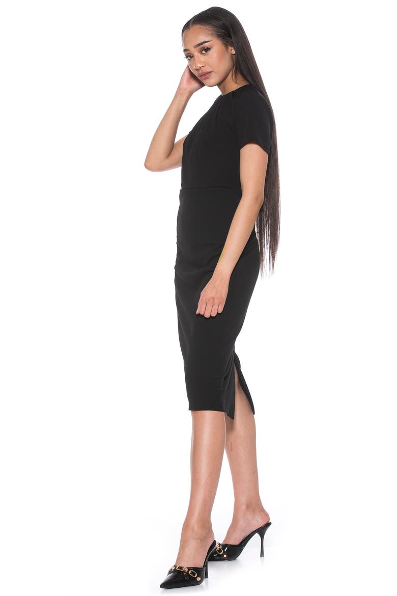Quinn Stretch Sheath Dress, Alternate, color, BLACK