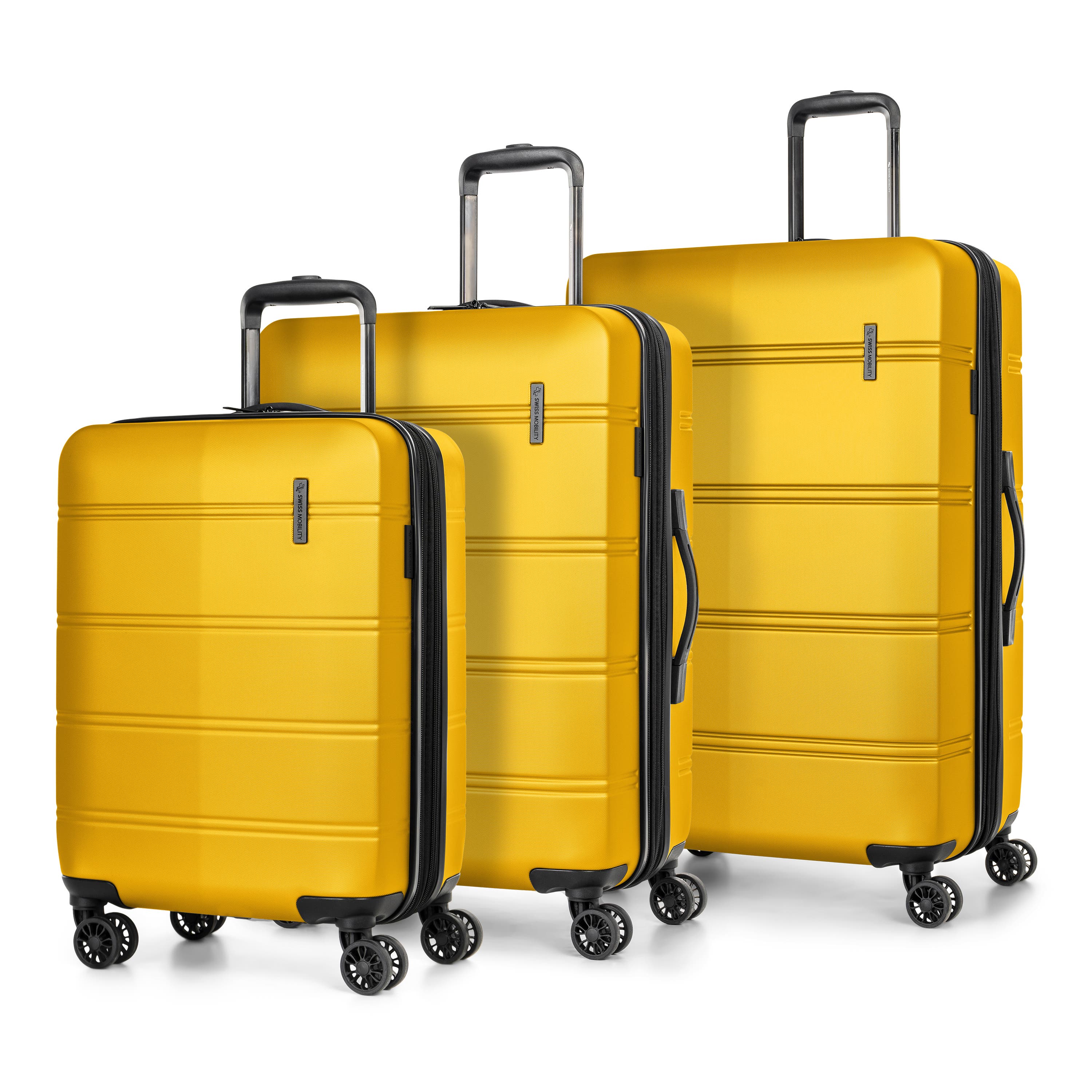 Swiss Mobility LAX 3 Piece Hardside Luggage Set, Main, color, Yellow