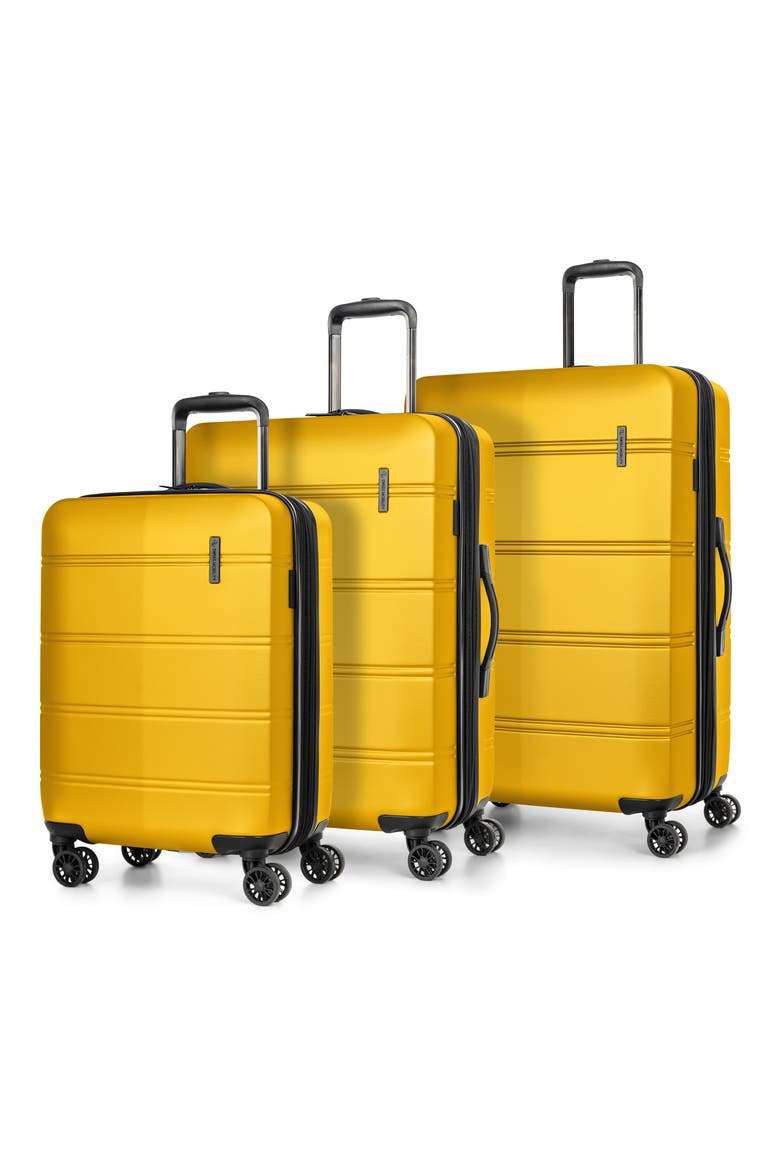 LAX 3 Piece Hardside Luggage Set, Main, color, Yellow
