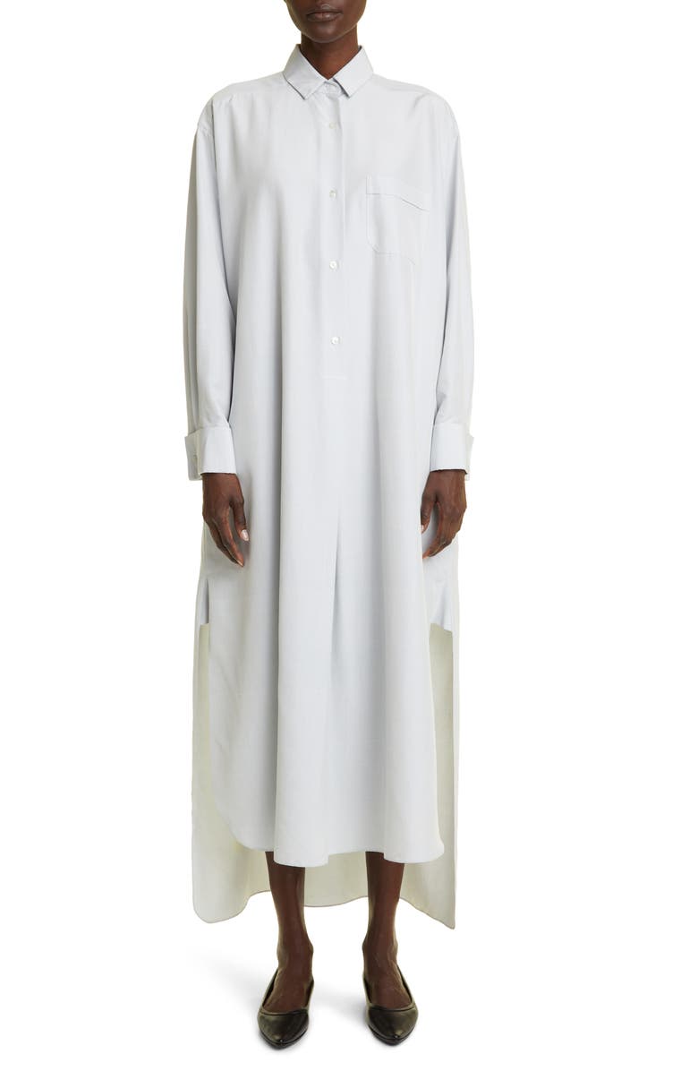 The Row Comette Oversize Long Sleeve Silk Shirtdress, Main, color, 
