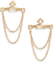 Anzie Cléo Bar Chain Drop Earrings