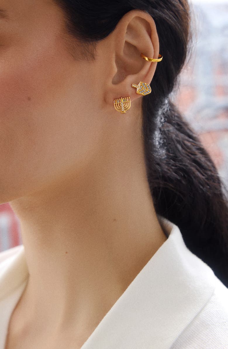 BaubleBar Happy Hanukkah Earring Set, Alternate, color,